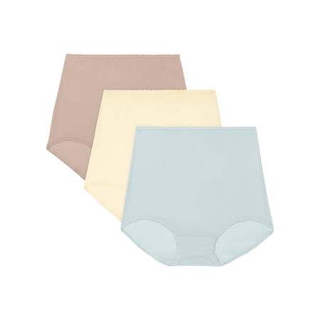 Bali Skimp Skamp Brief, 3-Pack Evening Blush/Sandshell/Gloss 10 Women's