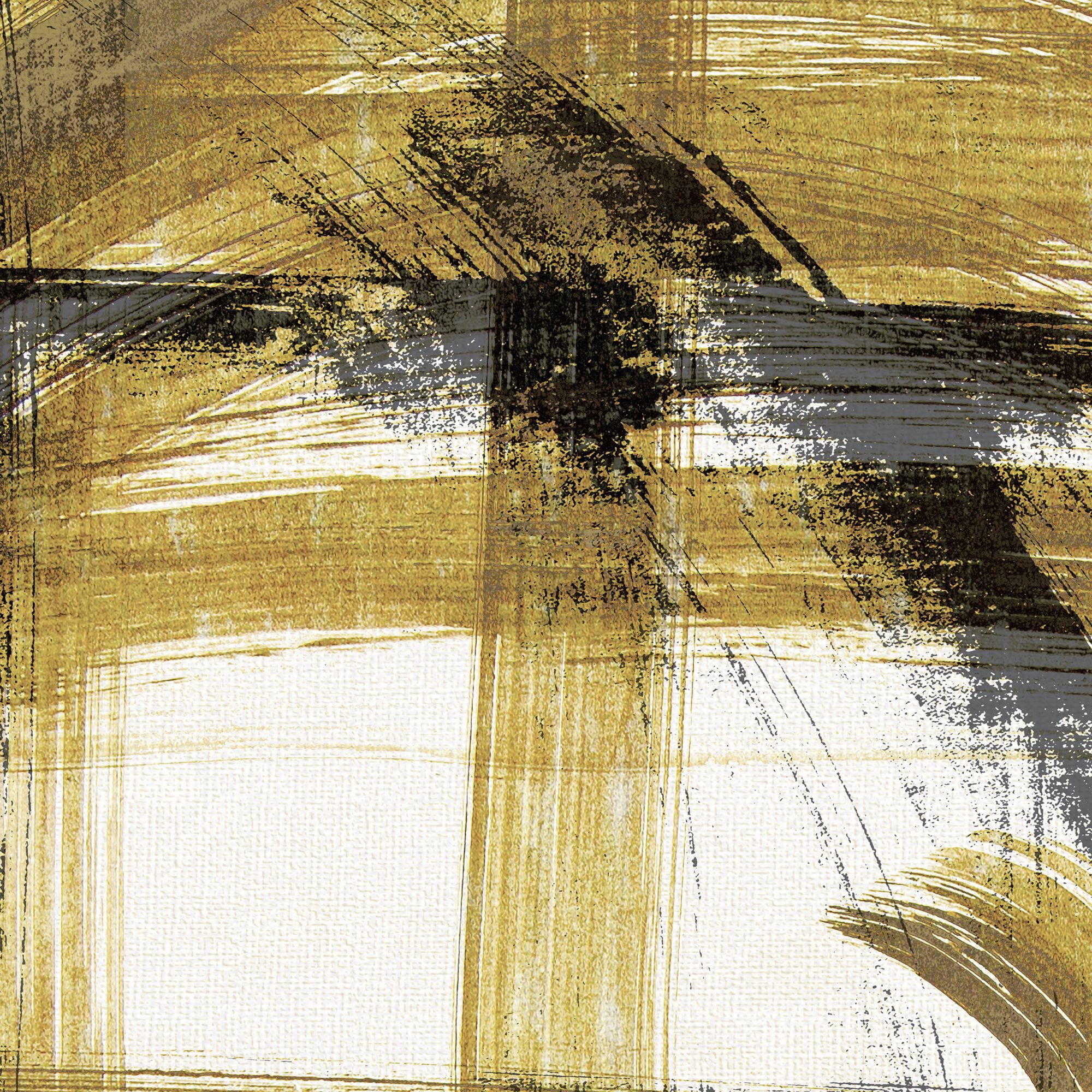Masterpiece Art Gallery Gold Study II Light Indigo Abstract By Studio Arts Canvas Art Print 17" x 34"