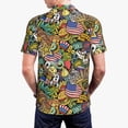 thumbnail image 3 of Balery USA 1 Printed Men’s Short Sleeve Polo Shirt, Midweight Men's Shirt,Golf Polo shirts -Small, 3 of 8