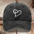 thumbnail image 2 of Baseball Cap Trendy Baseball Caps Men Women Unisex Sporty Casual Adjustable Hats with Heart Print Baseball Hat Black One Size, 2 of 2