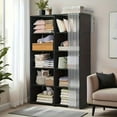 thumbnail image 4 of Multi-Layer Multifunctional Storage Rack - Easy-to-Assemble & Dustproof Design, Can Be Used as Book Rack/Simple Clothes Wardrobe/Miscellaneous Storage Cabinet, Universal for Office, Classroom, 4 of 5
