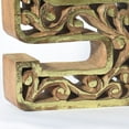 thumbnail image 3 of HANDMADE ECO-FRIENDLY "S" WOOD ALPHABET LETTER BLOCK FOR WALL MOUNT & TABLE TOP DÉCOR- , Natural-Gold Foil Color, Traditional Design, Letter Block For Study Room, Kids Room, Living Room, Hall, Offices, 3 of 5