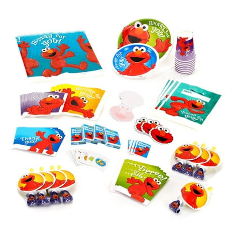  Elmo  Birthday  Party  Supplies  Pack for 8 Walmart  com
