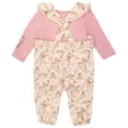 thumbnail image 2 of Disney Clothes Baby Girls 2-Piece Overall Set – Long Sleeve Top with Suspender Romper Minnie, Pooh, Bambi & Marie (Newborn–Infant), 2 of 5