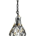 thumbnail image 2 of Varaluz Bask 1-Lt Crystal Mini Pendant - Matte Black/French Gold, 2 of 6