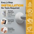 thumbnail image 3 of Juego de 4 protectores de pared Ducki White, 3 of 9