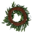 thumbnail image 2 of Vickerman 20" Artificial Green Seeded Willow Eucalyptus Wreath, 2 of 5