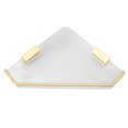 thumbnail image 3 of Corner Shower Caddy Space Aluminum Acrylic Wall Mounted Bathroom Shelf Storage Organizer for Toilet Dorm Kitchen Without Hook, 3 of 5