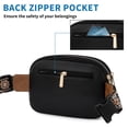 thumbnail image 3 of HKCLUF Belt Bag for Women Vegan Leather Mini Belt Bag With Adjustable Strap Unisex Triple Zip Small Cross Body Fanny Pack, 3 of 8