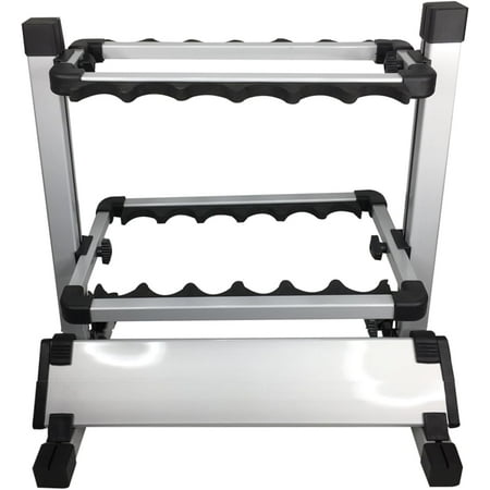 Fishing Rod St (12 to 24 Slots) - Fishing Pole Rack for Garage Home Cabin Floor | Cushioned Lightweight Easy-Access Easy-Assembly | Great for Golf Clubs Cue Sticks More