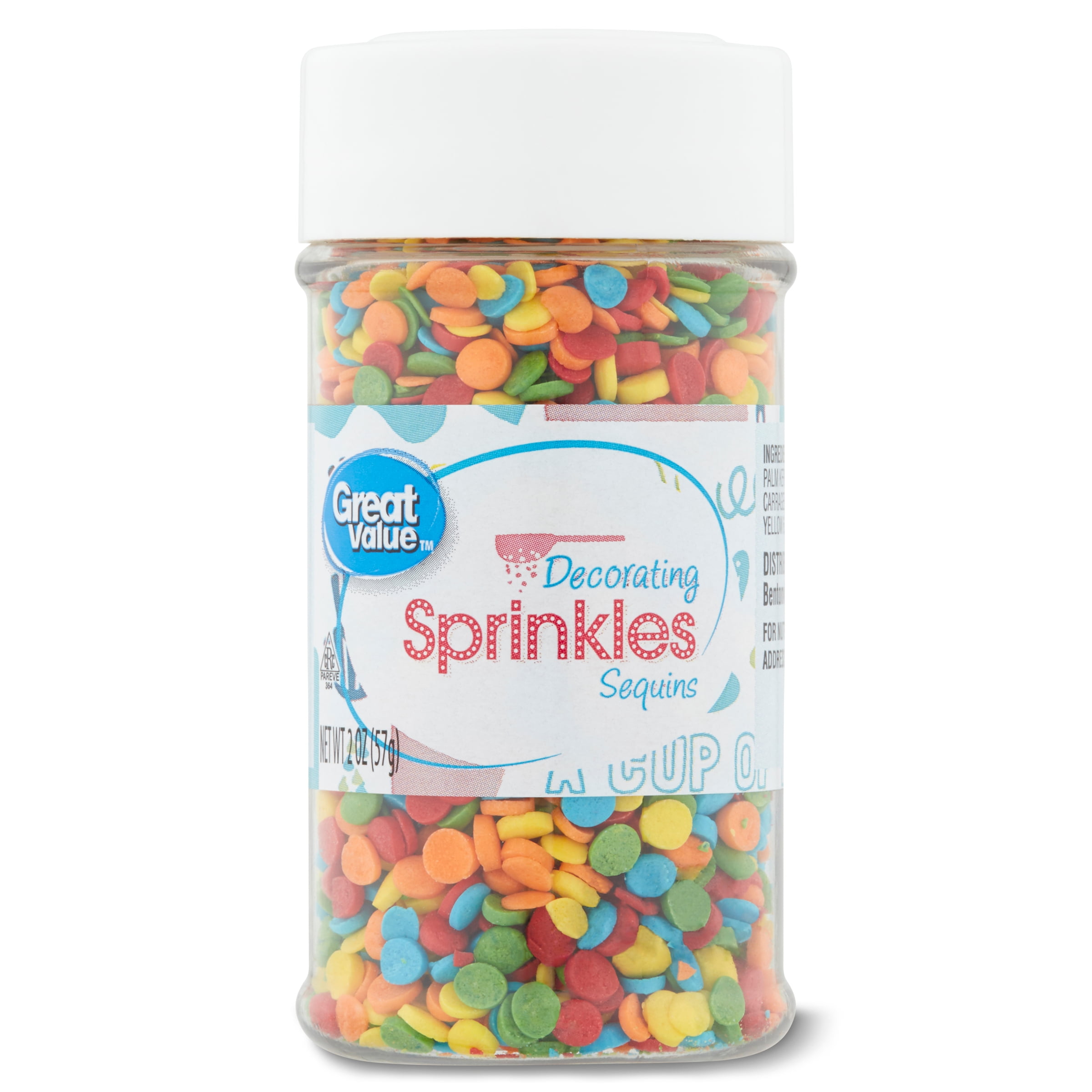 Great Value Decorating Sprinkles, Sequins, 2 oz