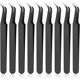 thumbnail image 1 of piezas de pinzas de precisión de acero inoxidable con punta curva para manualidades, 1 of 5