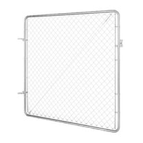 Chain Link Fence Gate 3x4 ft - Adjustable Garden Gate for Yard, Driveway - Galvanized Steel Frame, Security Gate with Latch & Hinges - Post Not Included