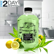Beauty Soft Antibacterial Liquid Hand Soap Moisturizing Refill, Bamboo Lime– 67.6 Oz.