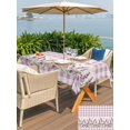 thumbnail image 5 of Outdoor Tablecloths with Umbrella Hole & Zipper, Purple Lavenders Tablecloth Rectangle 60x84 Inch, Spring Floral Plaid Farmhouse Rustic Waterproof Table Cloth, Patio/Pool/Picnic Table Covers, 5 of 8