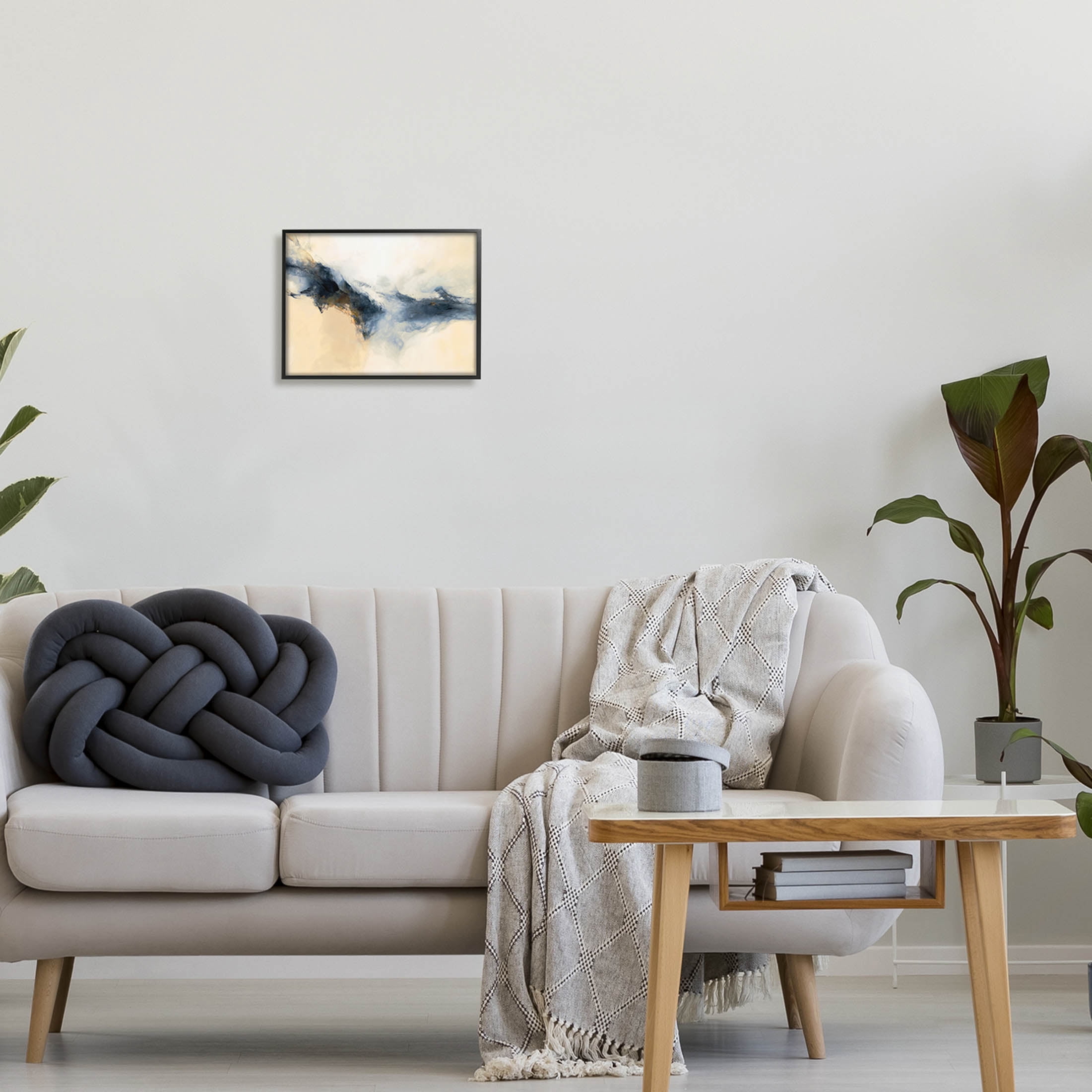 Stupell Industries Fluid Contemporary Shape Arrangement Graphic Art Black Framed Art Print Wall Art, Design by Dina D’Argo