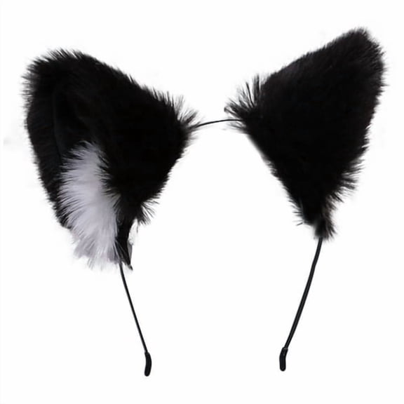 Cats Ears Headband Long Furry Adorable Plush Exquisite Cosplay Party Headpiece for Party
