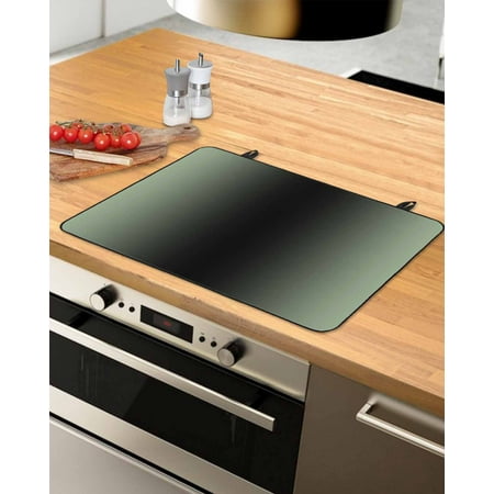 

Sage Green Black Ombre Stove Top Covers for Electric Stove Heat Insulation Fireproof Glass Cooktop Cover Counter Top Glass Stove Cover 31 x24 Green Gradient Abstract Modern Minimalism Art
