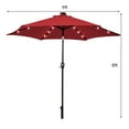 thumbnail image 3 of Gymax 9 ft Patio Table Market Umbrella Yard Outdoor w/ Solar LED Lights Burgundy, 3 of 8