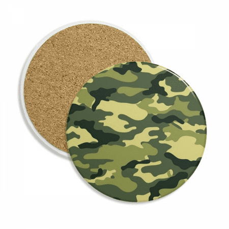 

Camouflage Line Art Grain Illustration Pattern Coaster Cup Mug Tabletop Protection Absorbent Stone
