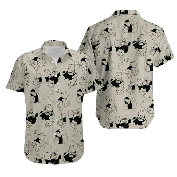 Winnie the Pooh Family Vacation Hawaiian Shirt, Disney Summer Tee