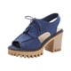 thumbnail image 2 of Tamaño de zapatos de mujer de tacón alto de microfibra de cuero artificial y mezclilla de moda 35-43 Wmkox8yii hfjk2572, 2 of 9