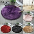 thumbnail image 4 of Round Soft Faux Sheepskin Fur Area Rugs Faux Fur Rug Bedside Rugs 12inch, 4 of 5