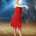 thumbnail image 6 of BLESIYA Women Sequin Tassel Dress Dancewear Dress for Samba Cha Cha L, 6 of 7