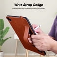 thumbnail image 5 of Slim Case for Apple iPad Pro 13 Inch M4 2024, PU Leather Lightweight Hand Strap Stand Feature Drop Protection Back Cover for iPad Pro 13" 2024, Brown, 5 of 7