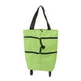 thumbnail image 1 of Shopping Trolley, Oxford Cloth Zipper Design Foldable Cart Bag Large Capacity  Storage Portable  For Travel Green,Orange, 1 of 8