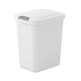 thumbnail image 1 of Sterilite Poubelle TouchTop de 28 L, poubelle au profil mince avec couvercle à fermeture à loquet, ouverture facile par pression, blanc, 1 of 9