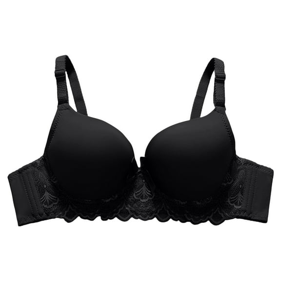 yunLCZ Push Up Everyday Bras Lace Adjusted Women's Thickened Bra With Small Breast And Large Side Breast