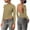Khaki, variant on Giftesty Tops for Women Hollowed Out Backless Top Tight Long Sleeve Crop Half High Neck Solid Color Spice Girl Sexy Women's Tops