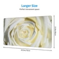 thumbnail image 3 of Bingfone White Rose Large Gaming Mouse Pad,Extended Desk Mousepad With Stitched Edges,Non-Slip Base,Water Resist Keyboard Pad For Gamer, Office & Home, 29.5 X 16 In, 3 of 9