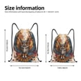 thumbnail image 2 of Fuzoiu Colorful Owl Tattoo Art Print Drawstring Backpack for Gym, Travel, Yoga,Sports Sackpack String Bag for Women Men-Small, 2 of 6