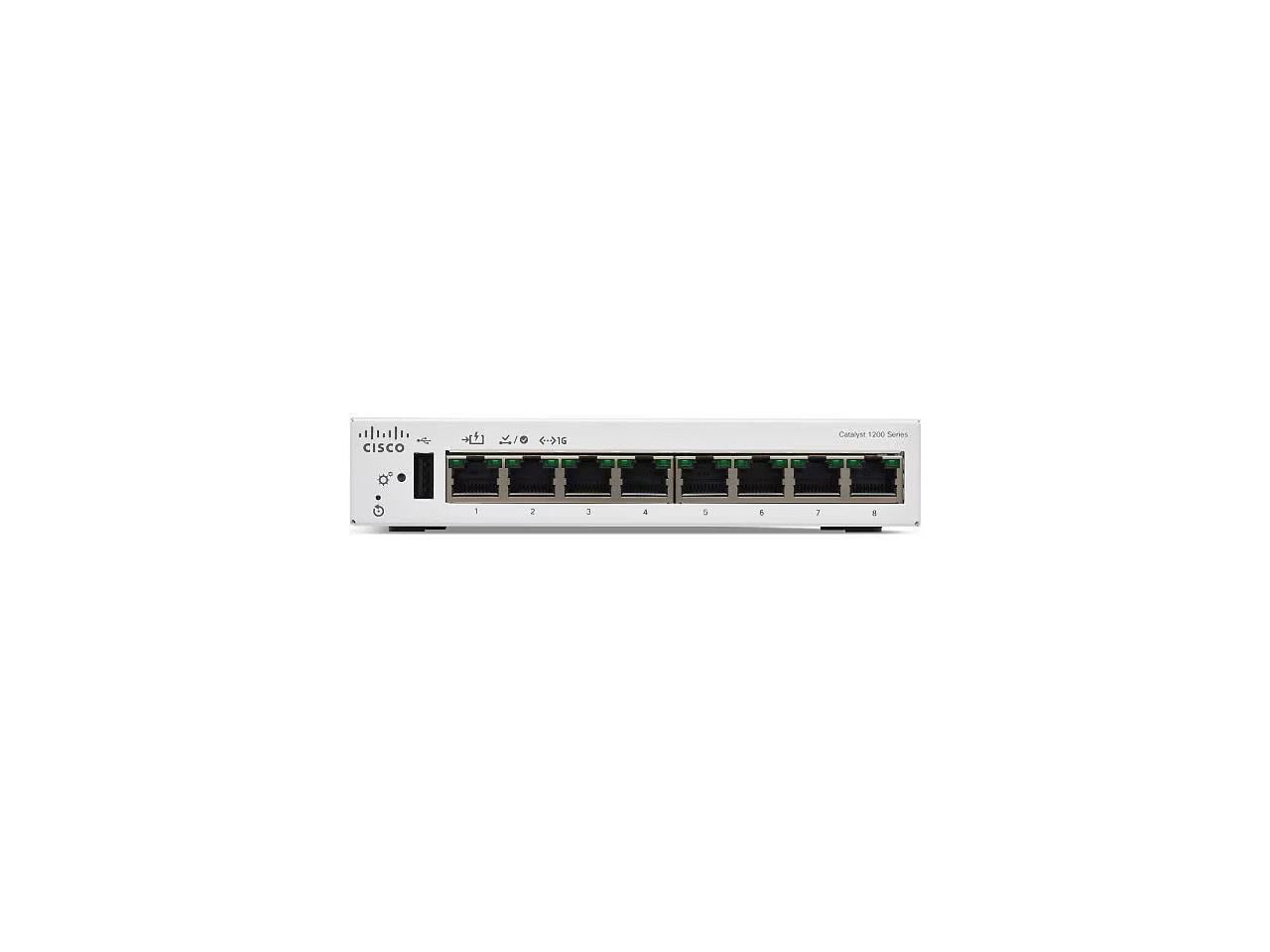 Cisco Catalyst C1200-8T-D Ethernet Switch, 8 Ports - Manageable - Gigabit Ethernet - 10/100/1000Base-T - 3 Layer Supported