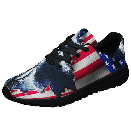 

Jesus American flag Shoes Sneakers for Women Men Black Size 10.5