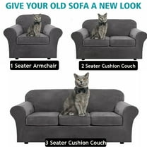 SHANNA Stretch Sofa Covers Velvet Couch Covers for Armchair/Loveseat/Sofa Cushion Cover