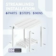 thumbnail image 6 of PASAMIC Outdoor Side Table, HDPE Adirondack Oval Side Table with 2-Tier Storage, Weather Resistant Outdoor End Table for Patio, Backyard, Pool, Indoor Companion, Beach, Easy Maintenance Table (White), 6 of 6