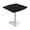 Black Cypress w/Silver Base, variant on 42" Small Arc Rectangle Bistro Height Table Square Metal Base Bar Table