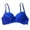 Blue, variant on Womens Wireless Lace Bras Spaghetti Strap Light Push Up Balconette Bra Everyday Wear(Orange/2XL)