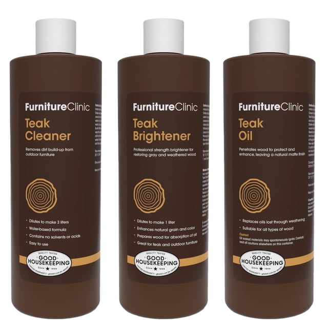 Kit de cuidado de teca Furniture Clinic para muebles de madera para exteriores