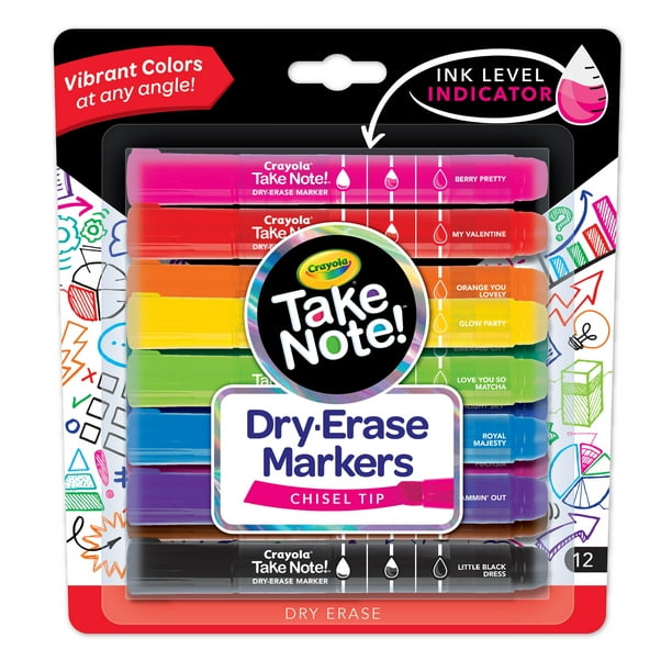 Crayola Take Note Dry Erase Markers, Various Colors, Office & School