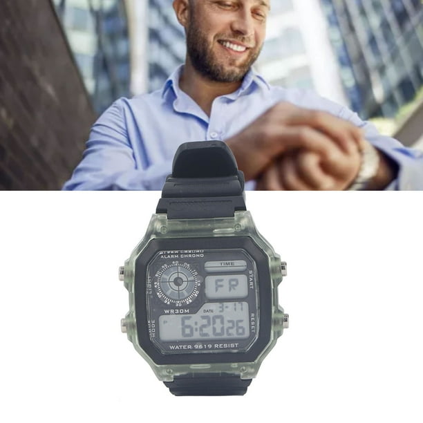 Reloj Deportivo Para Hombre, Reloj Despertador De 12 24 Horas Con Efecto Luminoso, Visualización De Fecha Semanal, Reloj Electrónico Para Viajes De Camping Al Aire