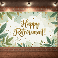 thumbnail image 4 of Golden Glitter Retirement Banner Green Leaf Happy Retirement Display Gold Star Balloon Decor Retirement Backdrop for Retirement Party Farewell Celebration Office Retirement, 4 of 8