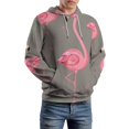 thumbnail image 5 of Pink Flamingos Tropical Leaves 3D Print Hoodie Men Women Autumn Thin Pullover Sweatshirt Vintage Streetwear Tops, 5 of 6