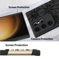 thumbnail image 4 of Funda de teléfono MZELQ de silicona negra con estampado floral para Samsung Galaxy S23 Ultra, 4 of 6