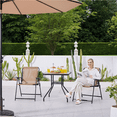thumbnail image 3 of Renwick Outdoor Folding Dining Chairs with Backrest and Armrests, Set of 2, Beige, 3 of 8