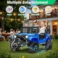 thumbnail image 5 of 24V Ride on Toys for Big Kids, 2 Seater Ride on Cars w/Remote Control, 21" Spacious Seat, 2WD/4WD Switchable, Spring Suspension, Story, Bluetooth, LED, Electric Vehicle for Boy Girl(Blue), 5 of 18