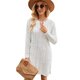 thumbnail image 3 of Vestido de punto de longitud media con giro de otoño e invierno, suéter holgado dividido de color sólido, vestido de mujer, 3 of 5